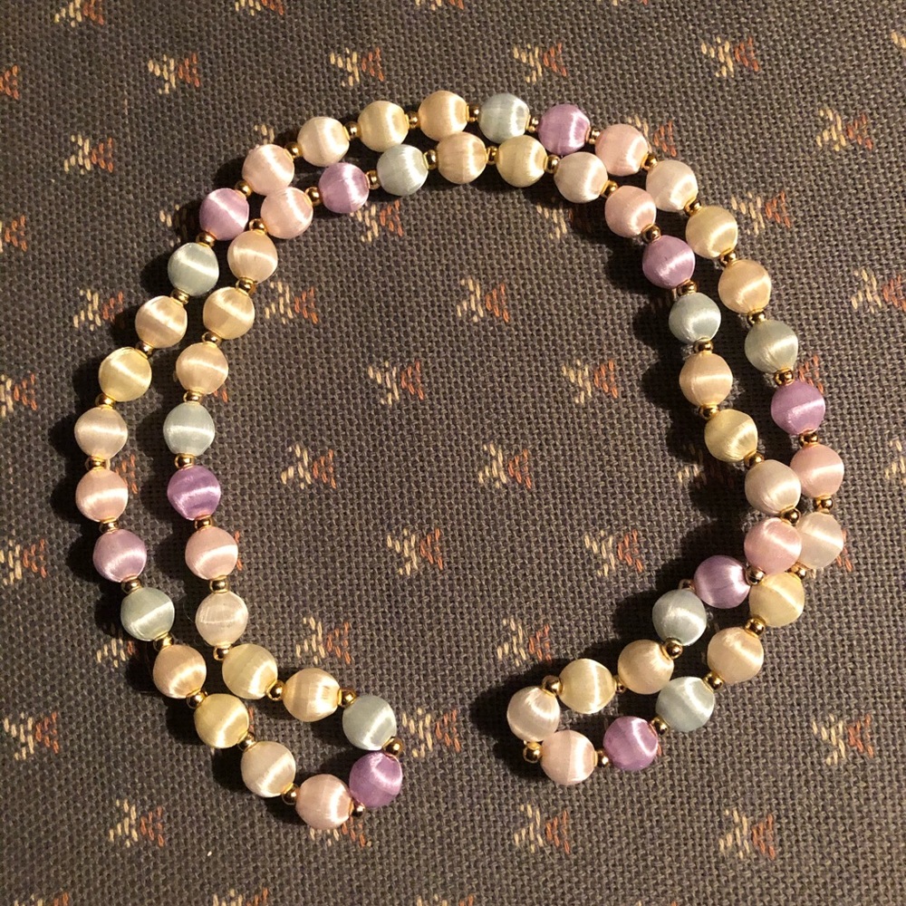Vintage Chinese Spun Silk Pearls
